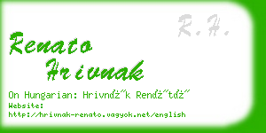 renato hrivnak business card